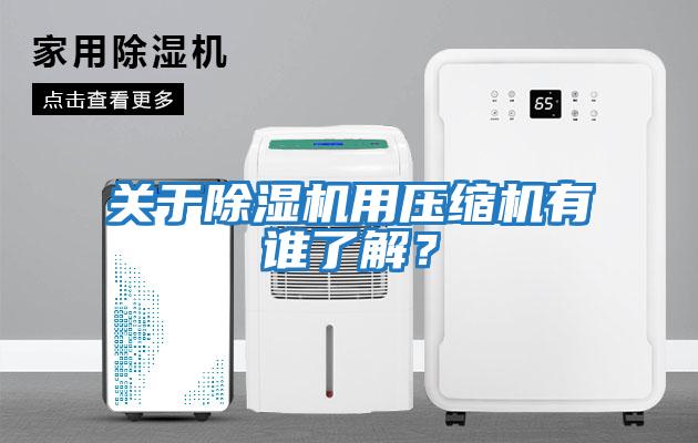 關于除濕機用壓縮機有誰了解？