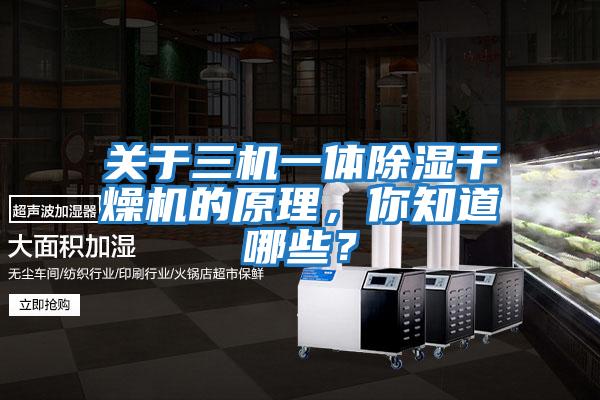 關于三機一體除濕干燥機的原理，你知道哪些？