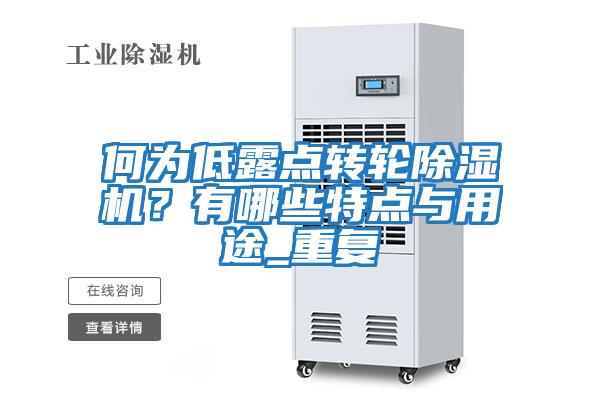 何為低露點轉輪除濕機？有哪些特點與用途_重復
