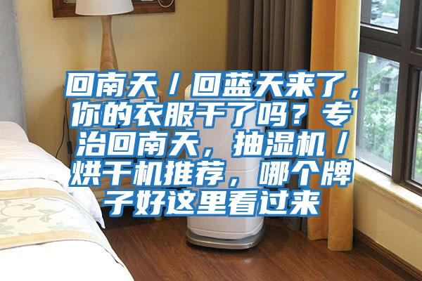 回南天／回藍(lán)天來了，你的衣服干了嗎？專治回南天，抽濕機(jī)／烘干機(jī)推薦，哪個(gè)牌子好這里看過來