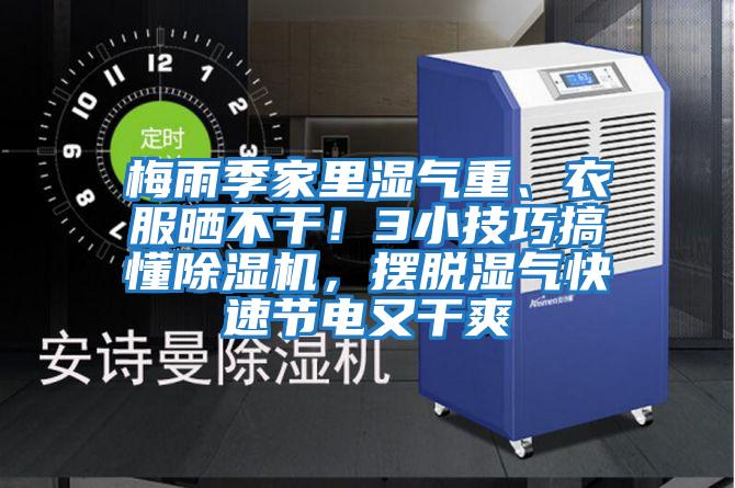 梅雨季家里濕氣重、衣服曬不干!3小技巧搞懂除濕機(jī),擺脫濕氣快速節(jié)電又干爽