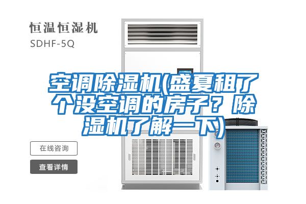 空調除濕機(盛夏租了個沒空調的房子？除濕機了解一下)