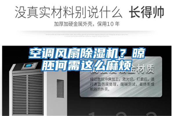 空調(diào)風(fēng)扇除濕機(jī)?晾胚何需這么麻煩